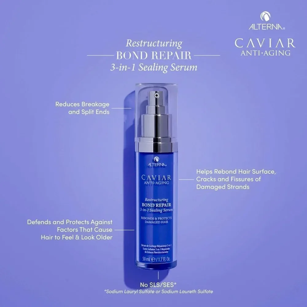 Alterna CAVIAR ANTI-AGING RESTRUCTURING BOND REPAIR 3-IN-1 SEALING SERUM NEW